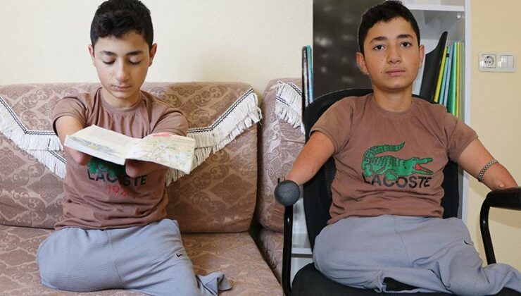 Engel tanımayan azim! Nakşin, ilk lise dersini evde öğretmeniyle yaptı