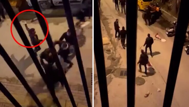 Alanya’da bıçaklı ve zincirli kavga kamerada: 7 gözaltı
