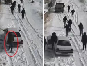 Köpek dövüştürenlerin dronu görüp kaçtığı anlar kamerada