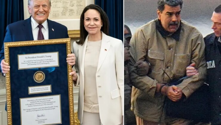 Machado kendisine verilen Nobel Barış ödülünü Trump’a sundu