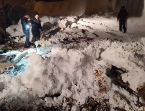 Siirt’te karın ağırlığıyla 3 ahırın çatısı çöktü; çok sayıda hayvan öldü