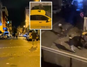 Önce taksiyi soymaya çalıştı, sonra şoförleri palayla kovaladı