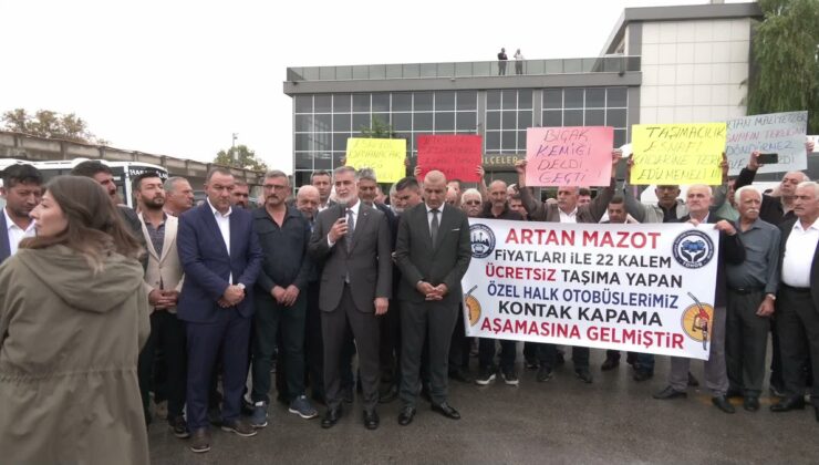 Özel halk otobüsçülerinden akaryakıt zamlarına protesto…. Kurtuluş Kara: Bu iş çözülmezse Türkiye genelinde kontak kapatacağız